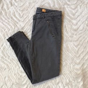 Anthropologie Pilcro Gray Zip Pocket Moto Pants